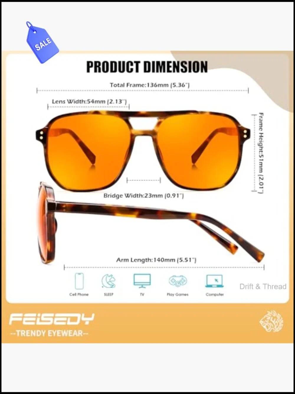 Blue Light Blocking Glasses for Computer Gaming Anti Eyestrain Sleep Glasses